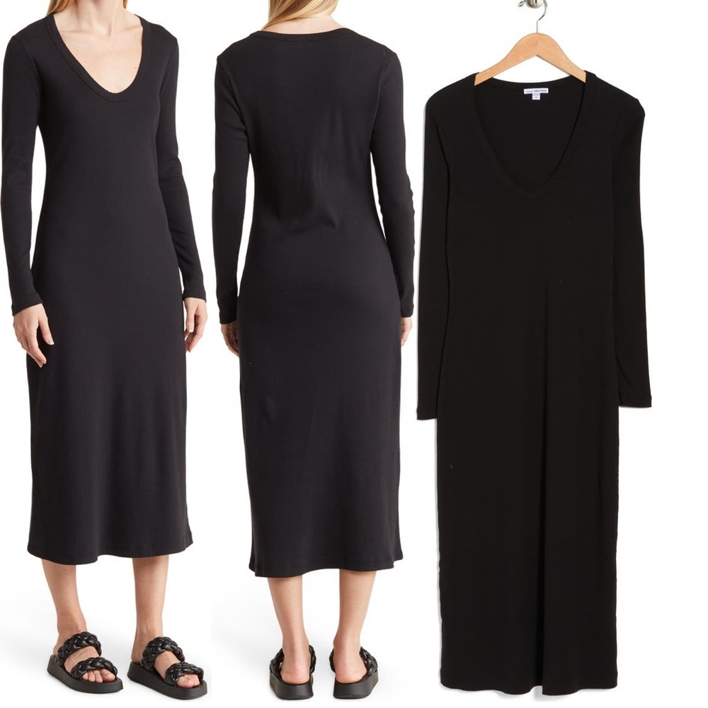 James Perse v-neck ribbed long dress